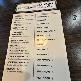 Excellent beer and cocktail selection