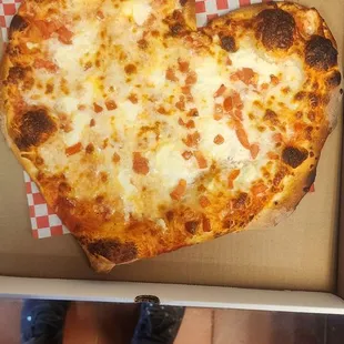 Garlic Knot Heart Shaped Pizza for Valentines Day..