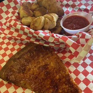 #4 Lunch Special Stuffed Slice &amp; 5 Garlic Knots