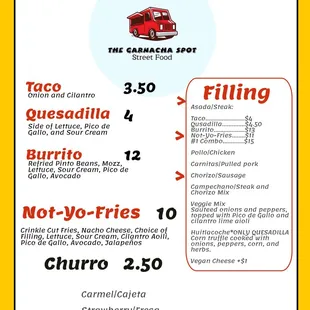 Page 2 of updated menu