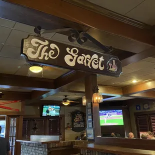 Entry way sign of The Garret