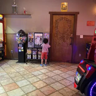 We go there for the games and toys!