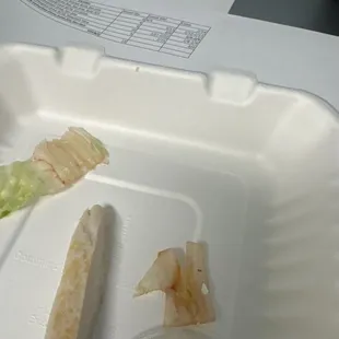 Brown lettuce and anemic chicken!