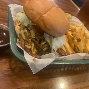 Barbecue bacon burger