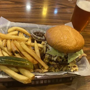 Barbecue bacon burger