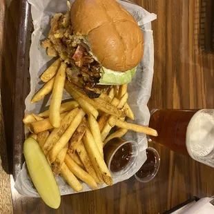 Barbecue bacon burger