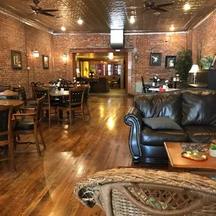 the dining area of a restaurant