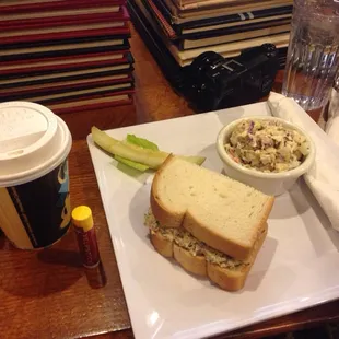 Tuna salad with slaw.