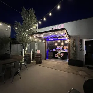 outside