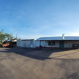 Wide angle of the iconic Gas Station
