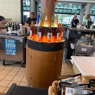 people in the background