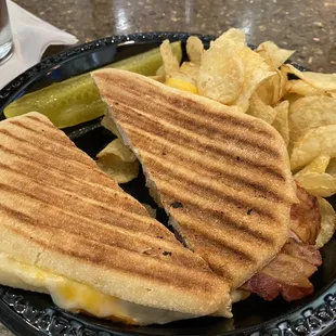 Double cheese and bacon panini. Good morning!!!