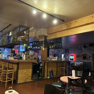 Bar area in the restaurant. Has everything you'd want.