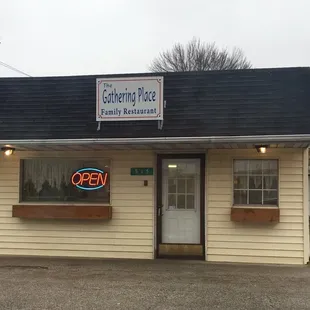 the front of the restaurant