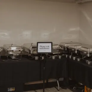 chafers available for rent for buffet style serving