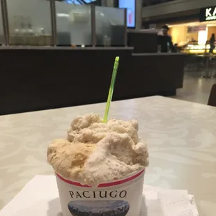 a cup of ice cream