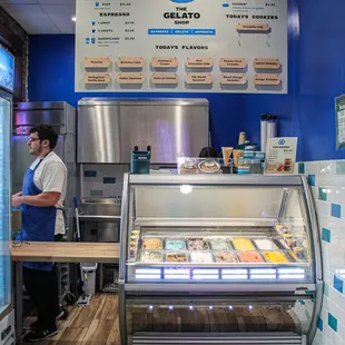 a man standing in front of the counter