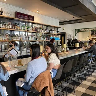 The bar/counter area