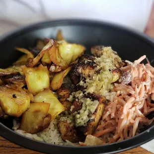 Jerk chicken bowl minus beans
