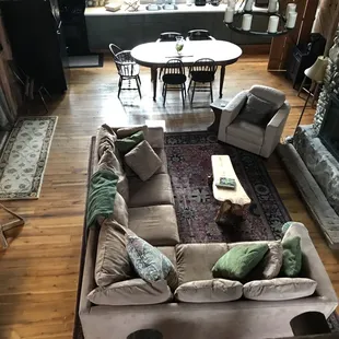 View of great room from the loft.