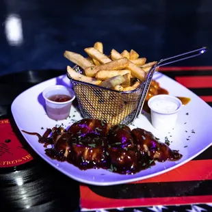 a plate of food on a table