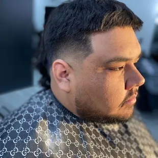 Burst fade w/ mullet