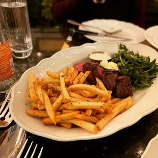 10oz Steak Frites w/ Bone Marrow Butter, and Arugula