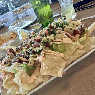 Tuna Wonton Nachos