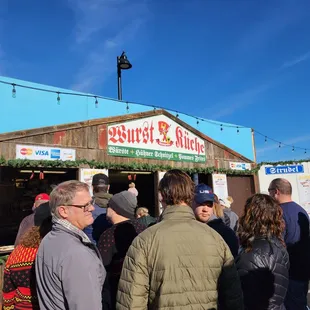 people standing outside