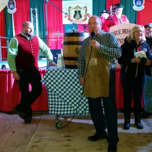 a man speaking into a microphone