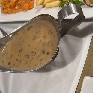 Mushroom gravy on the side