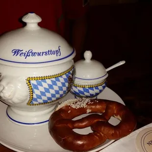 a pretzel and a beer