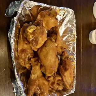 Wings in their medium sauce