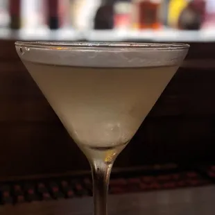 a martini in a coupe glass