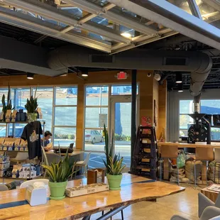 the interior of the restaurant