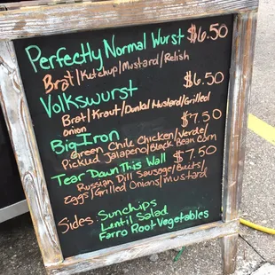The menu 6/17