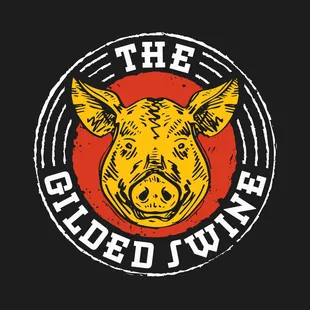 a pig&apos;s head in a circle