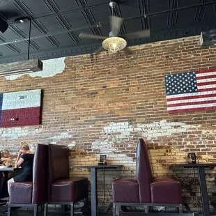 Love the Texas flag made by painting fire hoses!