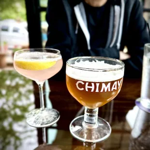 Lavender 75 and Chimay Cinq Cents (Draft)