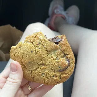 Vegan Gluten-Free Tahini Chocolate Chip Cookie