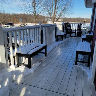 Left side of entrance.