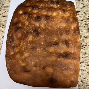 $5 fresh Focaccia bread locally sourced from Pluma Bakery, quite thick and dense!