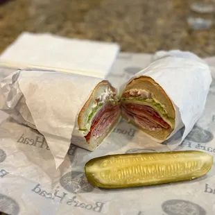 The Mob Sandwich (A++), no onion or mustard, and a pickle...