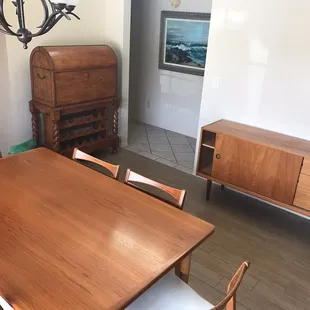 Great deals on nice furniture. This is teak.