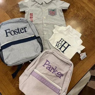 Custom embroidery items