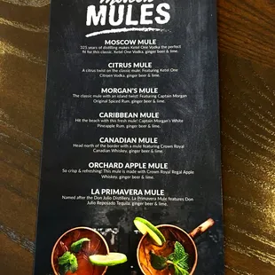 Seven different types of Mules