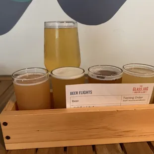 four different types of beer