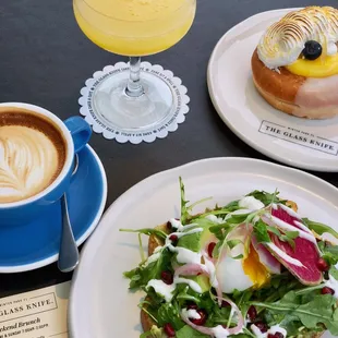 Weekend Brunch starts early!  Saturday and Sunday 8AM to 4PM.  Avocado Toast, handcrafted donut &amp; a mimosa make the perfect brunch trio.