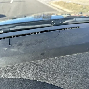 Cracked dashboard