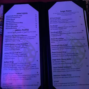 Food menu